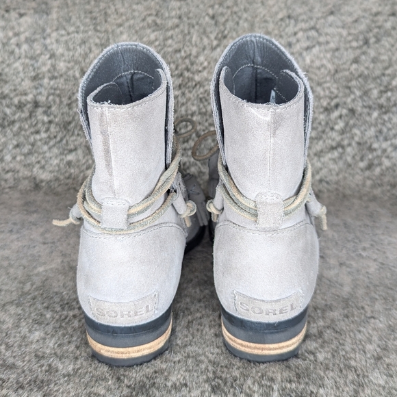 Sorel Farah Short Boot Suede Taupe Women's 7 - Picture 7 of 13